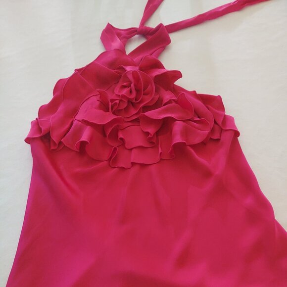 🫦ROSETTE Fuschia Rose Bow-Blouse by EXPRESS Size S - Picture 6 of 9